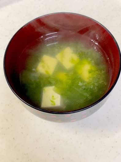 豆腐と青のりの味噌汁^^の写真