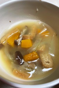 味噌汁 レシピ  カボチャ 椎茸