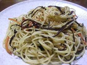 ひじきとにんじんのスパゲッティ♪