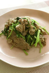 【野菜ソムリエ】京壬生菜と豚肉の炒めもの