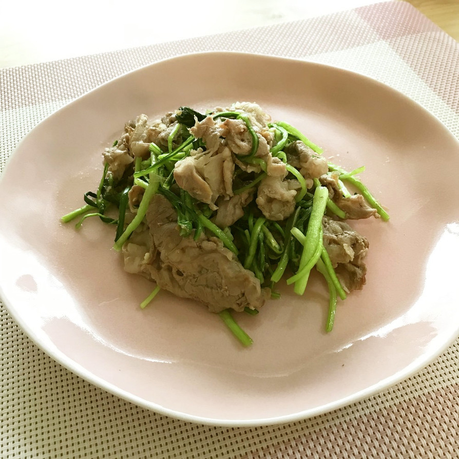 【野菜ソムリエ】京壬生菜と豚肉の炒めものの画像