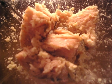 簡単：レンジ２分：鶏ささみの粉チーズ和えの写真