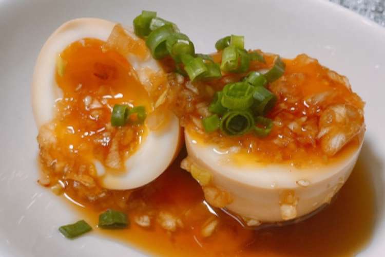 半熟卵のニンニク醬油漬け レシピ 作り方 By Mingaaa クックパッド 簡単おいしいみんなのレシピが366万品