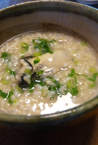 牡蠣の玄米粥