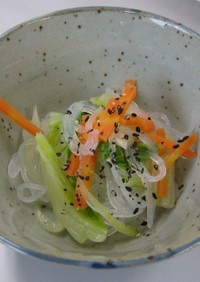 白菜とくずきりの酢の物（透析食）