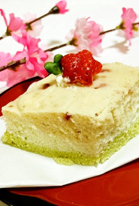 レンジで簡単☆ひな祭りひし形ケーキ