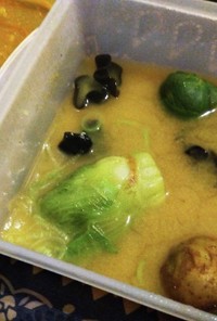 温野菜タッパーでつくる温野菜的スープ