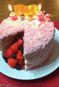 米粉でひな祭りケーキ☆ギミックケーキ