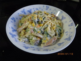 あら簡単! ヘルシ~濃厚クリームパスタ☆