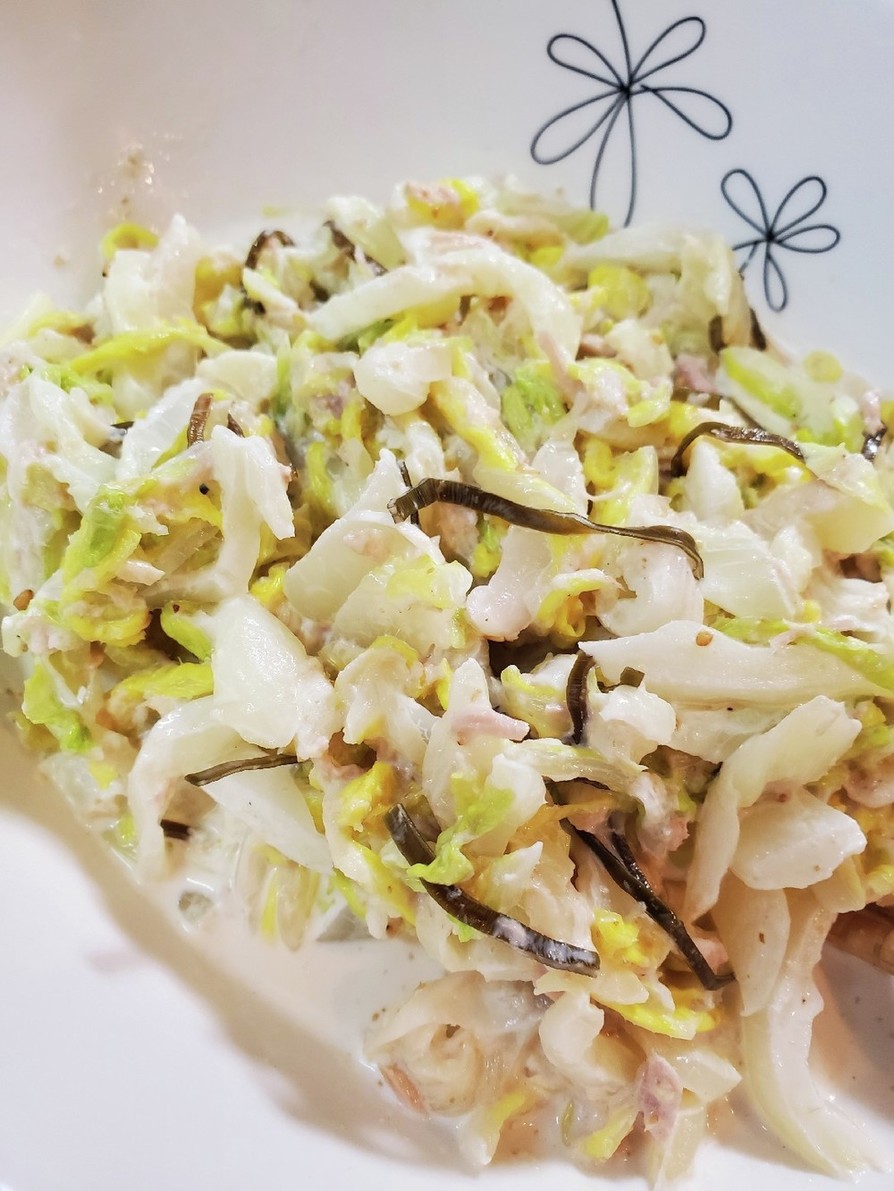 白菜と塩昆布のツナマヨサラダの画像