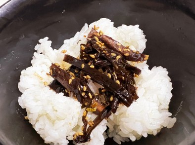鰻蒲焼きのタレで椎茸&こんぶの佃煮の写真