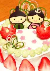 かわいい♡ひな祭りデコレーションケーキ