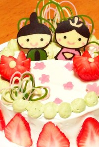 かわいい♡ひな祭りデコレーションケーキ
