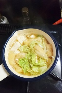 白菜と豆腐と揚げのお味噌汁〜