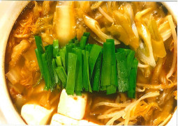 高萩産のねぎを使ったキムチ鍋の画像