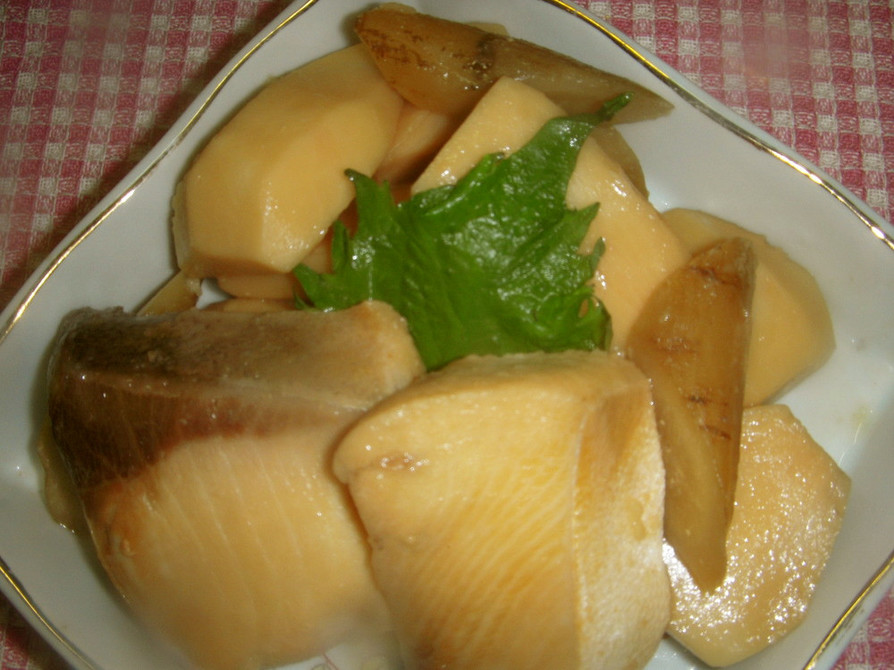 A圧力鍋でブリと根菜の味噌煮の画像