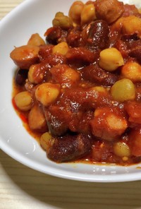 ひよこ豆のピリ辛トマト煮
