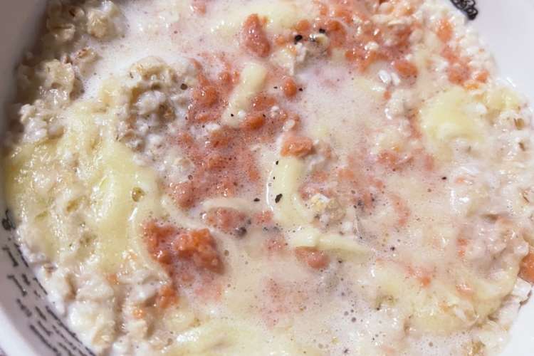 レンジでオートミールの鮭チーズリゾット レシピ 作り方 By 6hs30 クックパッド 簡単おいしいみんなのレシピが376万品