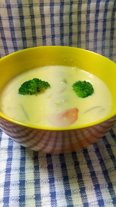 具だくさん野菜の豆乳味噌スープの写真