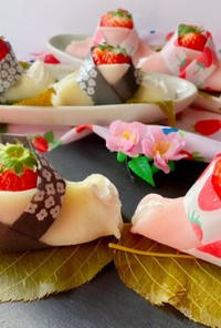 ひな祭り簡単デザート！桜餅おひなさま