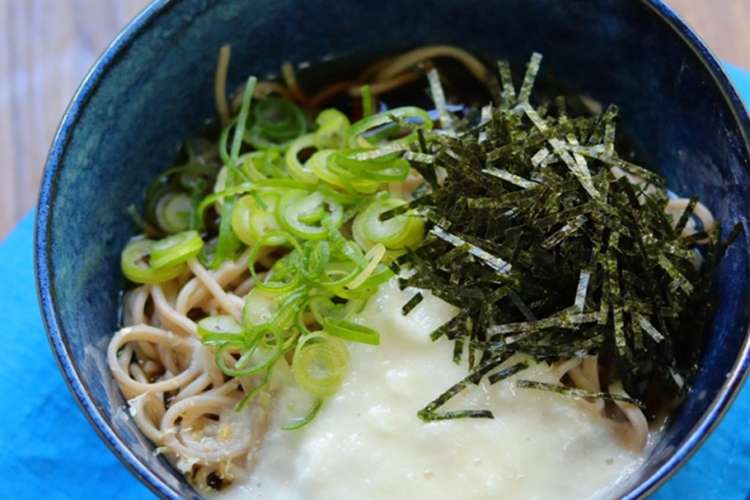 冷やしとろろ蕎麦 市販のめんつゆで簡単 レシピ 作り方 By ローズ ローズ06 クックパッド 簡単おいしいみんなのレシピが378万品