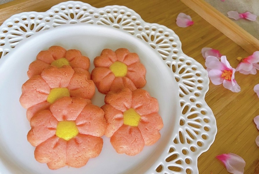 桜クッキーの作り方の画像