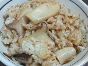 母から教わった<エリンギの混ぜ御飯>