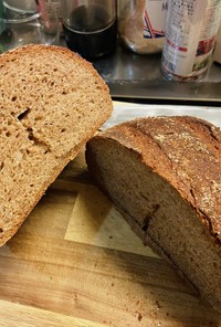 ライ麦と全粒粉のパン