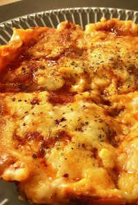 餃子の皮で作る！チーズたっぷりピザ