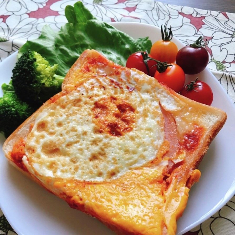 簡単朝食お弁当♪卵焼き器でハム卵トーストの画像