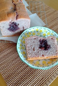 紫芋パウダー活用餡入りパウンドケーキ