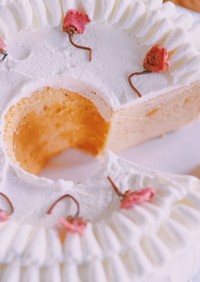 桜シフォンケーキ