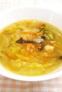 野菜をプラス　八王子産白菜のスープ