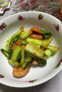 カレーウィンナーチンゲン菜オガタライス