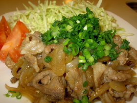 玉ねぎたっぷり生姜焼き