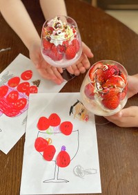 ＜子どもレシピ＞設計図で作る苺パフェ