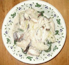 手打ちパスタを使って☆ほうれん草のパスタ・チーズクリームソース