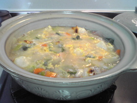 お餅入りの雑炊