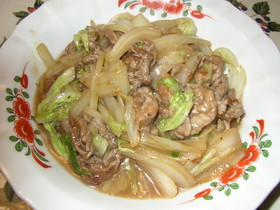 牛こまと白菜のシャキシャキオイスター炒め