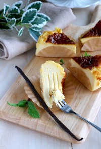 バニラとラムの♡リッチバスクチーズケーキ