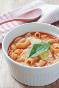 トマチリでマルゲリータ風スープマメロニ