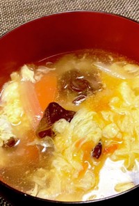 【簡単】トマトと木耳の中華たまごスープ