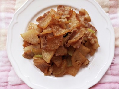 豚バラ肉と大根の生姜炒めの写真