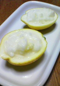 カルピスとレモンのふわふわアイスの画像