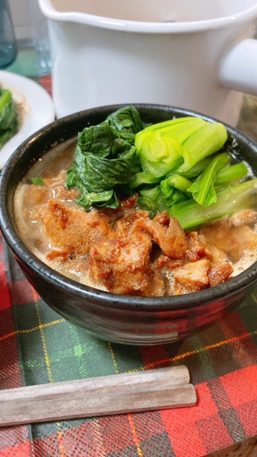 タラ味噌と小松菜の坦々麺の画像