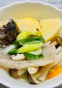 【野菜ソムリエ】竹の子と鯖の水煮の味噌鍋
