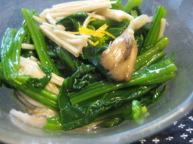 茸とほうれん草の常備菜