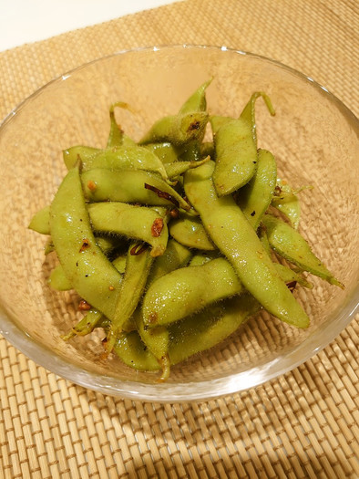 枝豆のペペロンチーノの写真