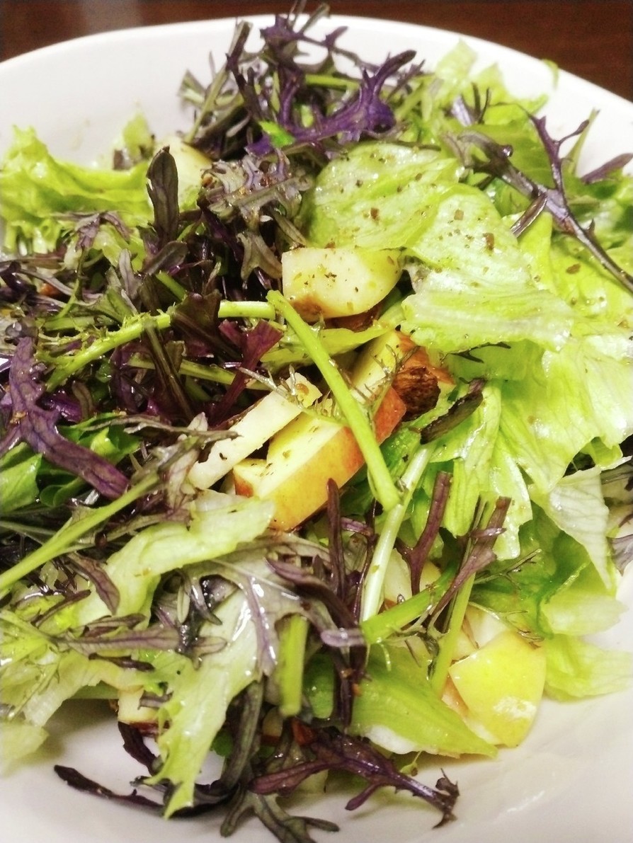 芥子菜のにんにくオイルサラダの画像