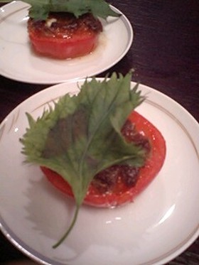 トマトの味噌焼き
